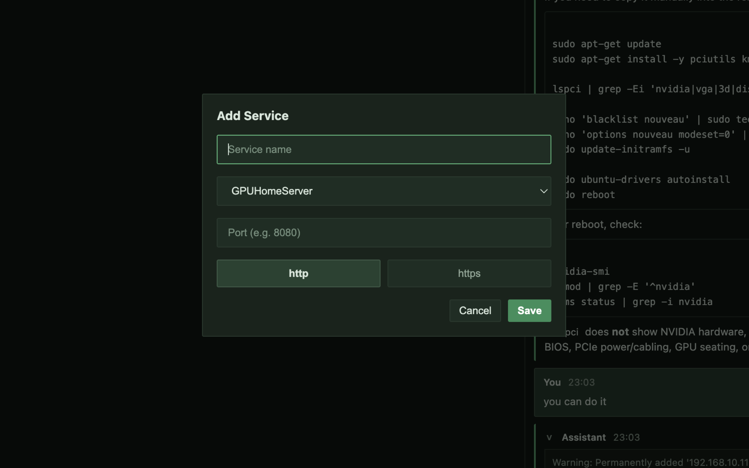 DevHub SSH host and terminal workflow